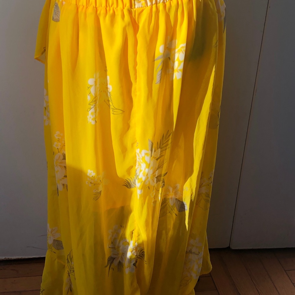 Andeawy High Low Yellow Skirt Sz L - Picture 11 of 11